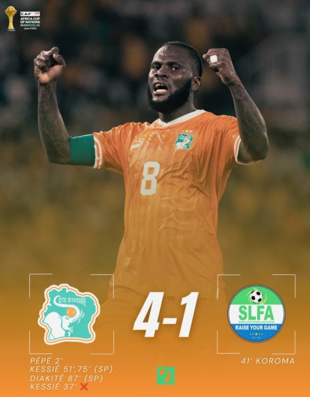 Côte d'Ivoire 4-1 Sierra Leone 